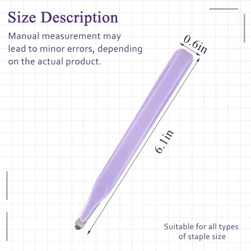 YOLCAR Purple Professional Staple Remover Tool with Magnetic Tip, Office & School Use