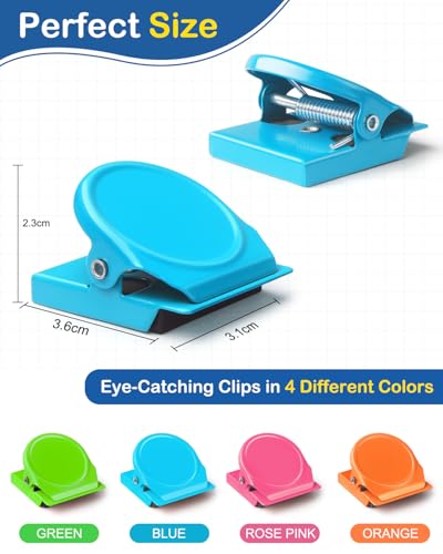 VICNOVA 24 Pack Magnetic Clips - Heavy-Duty Fridge Magnet Clips for Whiteboards, Locker & Office