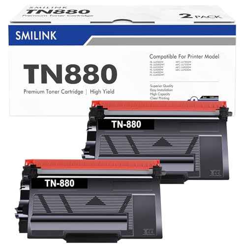 TN880 TN-880 Toner Cartridge Compatible for Brother TN880 Super High Yield Black Toner Cartridge TN 880 for HL-L6200DW L6200DWT L6400DW L6400DWT MFC-L6700DW L6800DW L6900DW Printer 2 Pack