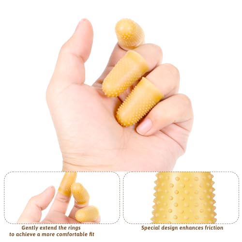 Rubber Finger Tips 24 Pack for Sorting Sewing Crafts & Paperwork - Reusable, Non-Slip