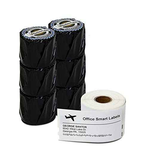 OfficeSmartLabels 2-1/8 x 4 inch Shipping Labels, Compatible with 30323 (6 Rolls / 240 Labels Per Roll)