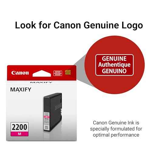 Canon PGI-2200 Genuine Magenta Ink Tank, Compatible with IB4120, MB5420, MB5120, IB4020, MB5020, and MB5320 Printers
