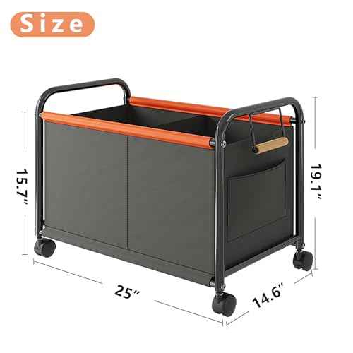 Children's toy Organizer With Wheels for Bedrooms, toy Rooms, Playrooms can hold toys, Books, Clothes, Snacks with 360¡Æ Steering Wheels Metal and Oxford Cloth toy Boxes£¨Gray Medium size£©