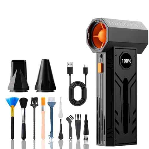 Electric Air Duster - 130,000RPM Ultra Power Cordless Air Duster, 100-Gear Adjustable Mini Blower with Quick Charge for Computers, Keyboards, Houses, Outdoors and Cars