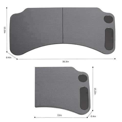 ThinSGO for Tesla Model Y Model 3 Foldable Laptop Working Table with Carbon Fiber Texture