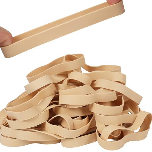Large Rubber Bands 40 Pcs Size105 Heavy Duty Beig﻿e 5.12" Length – Multipurpose Elastic