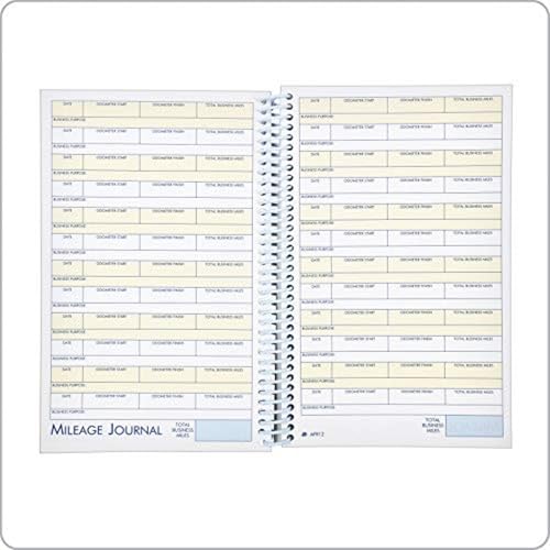 Adams Vehicle Mileage & Expense Journal, 5-1/4 x 8-1/2, 588 Entries, 6 Receipt Pockets