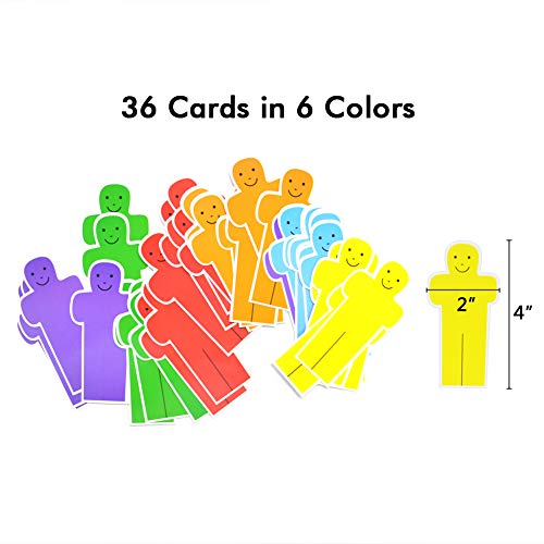 Classroom Attendance Pocket Chart with 36 Reusable Student Cards - Easy Check-In Tool