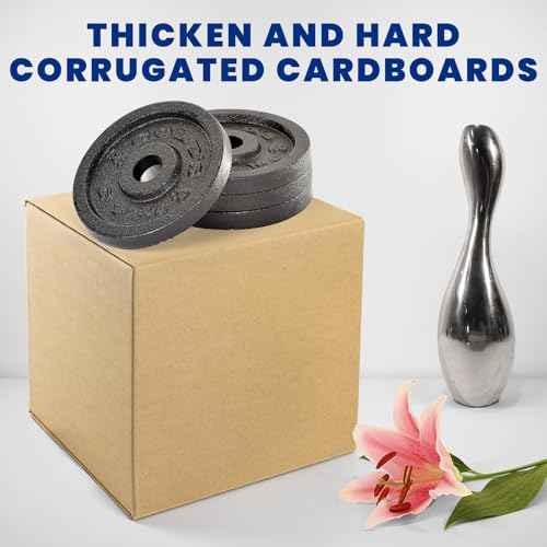 Golden State Art, Shipping 8x8x8 Box, Cardboard Corrugated Square Mailer For Gift, Packaging Mailing Carton, Brown, 28 Pack