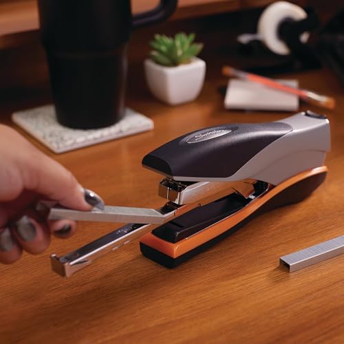 Swingline Optima 40 Sheet Capacity Stapler Pack of 1 - Jam-Free, Reduced Effort, Soft Grip, Metal, Orange & Gray