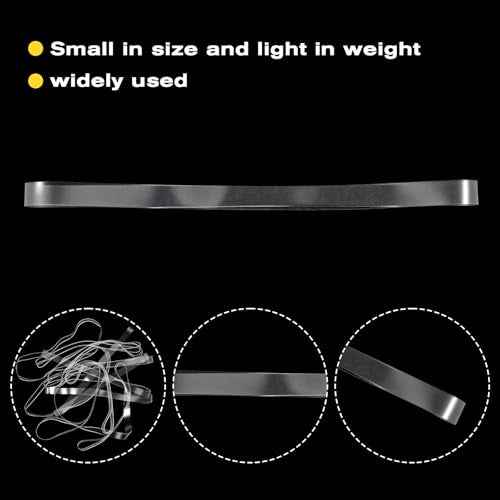 50 Pcs Clear Rubber Bands 200x5mm (Perimeter x Width) Transparent TPU Rubberband Clear Elastic for Home Office Crafts