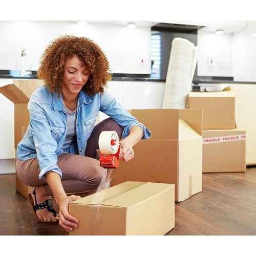 Scotch Long Lasting Storage Packing Tape with Dispenser, 1.88 in x 22.2 yd Roll, Clear ? UV Resistant Adhesive for Moving, Shipping and Long-Term Storage (2 Rolls)
