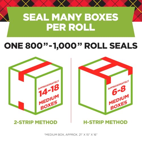 6 Rolls Scotch Sure Start Packing Tape Refill 900 in x 900 in - Clear, Easy Start, Durable Hold