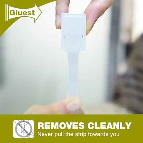 40 Small Adhesive Strip, Removable Picture Hanging Strips, Damage Free Adhesive Strip for Small Wall Hooks, Double Sided Tapes for Wall Decor, Poster Tape Frame Hanging Strips 0.79in¡¿1.85in