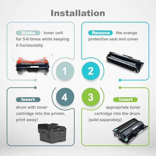 TN760 Toner for Brother Printer High Yield Ink Cartridges, Compatible Brother Toner TN-730/TN-760 for DCP-L2550DW HL-L2350DW, L2370DW, L2370DWXL, L2395DW, MFC-L2710DW Printer (Black, 4 Pack)