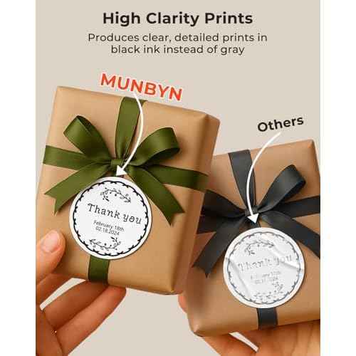MUNBYN 2 Inch Circle Thermal Sticker Labels, Self-Adhesive Round Direct Thermal Labels for Business, 750 Sheets/1 Roll