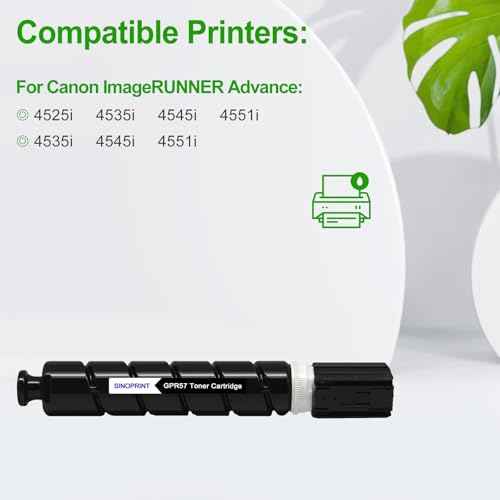 GPR-57 0473C003 Remanfactured Toner Cartridge Replacement for Canon GPR 57 for Canon imageRUNNER Advance 4525i 4535i 4545i 4551i 4535i 4545i 4551i Printers, 1 Black ( 42,100 Pages)