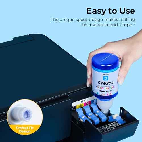 T49M Sublimation Ink Compatible with Epson Surecolor F170 F570 Sublimation Printer(T49M1 T49M2 T49M3 T49M4 Autofill/ICC-Free 560ML)