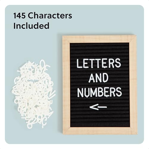 U Brands Small Black Felt Letter Board Sign with Magnet - 6x8 Inches