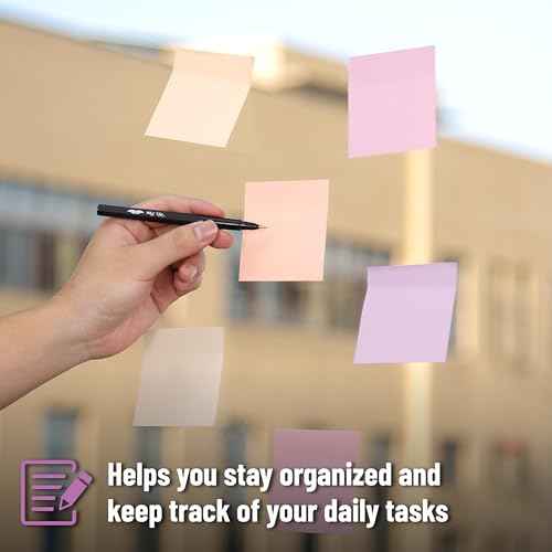 Mr. Pen- Sticky Notes, 3¡±x3¡±, 12 Pads, 600 Sheets, Colorful Sticky Notes 3x3, Sunset Sorbet