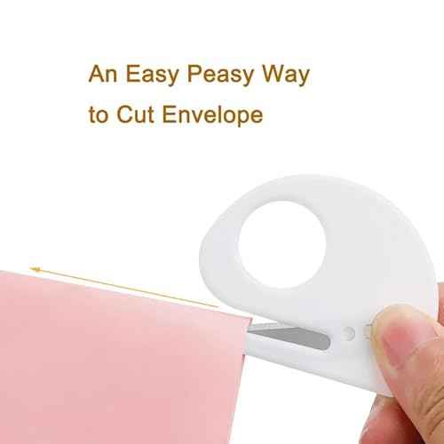 ZUFECY 3 Pack Letter Openers, Plastic Mail Opener with Blade Paper Knife, Envelope Slitter Suitable for Parcel, Paper Cut, Safe Mail Opener