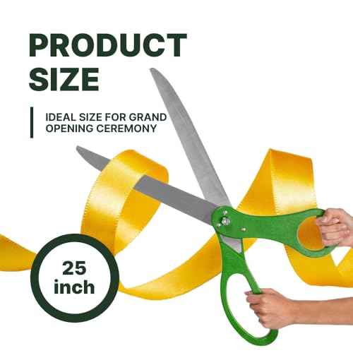 Giant Scissors for Ribbon Cutting - Green 25 Inch Grand Opening Scissors for Ribbon Cutting Ceremony Business Openings Special Events and Inaugurations