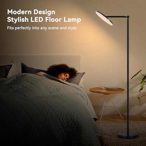 Floor Lamps for Living Room, 30W Super Bright LED Floor Lamp, Stepless Dimmable Tall Standing Lamp, Torchiere Floor Lamps with Touch Control, Modern Floor Lamp for Bedroom, Office
