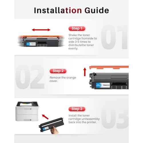 TN433 TN-433 Toner Cartridge Replacement Compatible for TN 433 TN-431 Work for MFC-L8610CDW MFC-L8900CDW HL-L9310CDW HL-L8260CDW HL-L8360CDW Printer(4 Pack,Black Cyan Magenta Yellow)