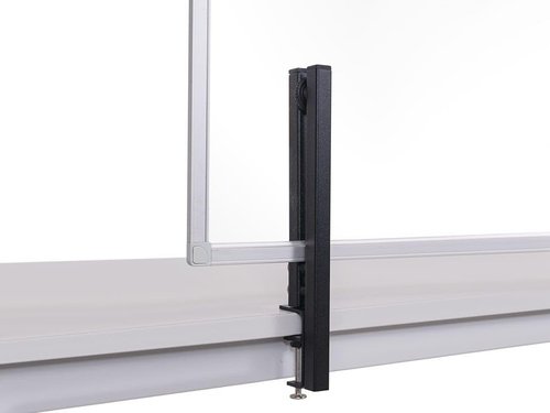 Mastervision Desktop Clamp On Clear Collaboration Panel & Divider, 24"x 36", Aluminum Framed Writable Glass Dry-Erase Surface, Collaborate to Display Notes and Ideas, Office & Home Use