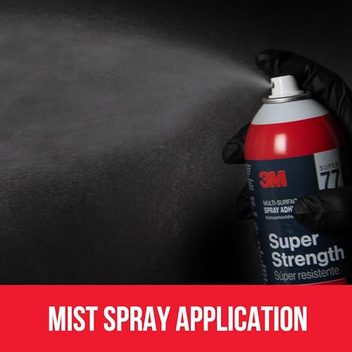 3M Super 77 Multi-Surface Spray Adhesive 7.35 oz - Fast Drying Light-Duty Bond