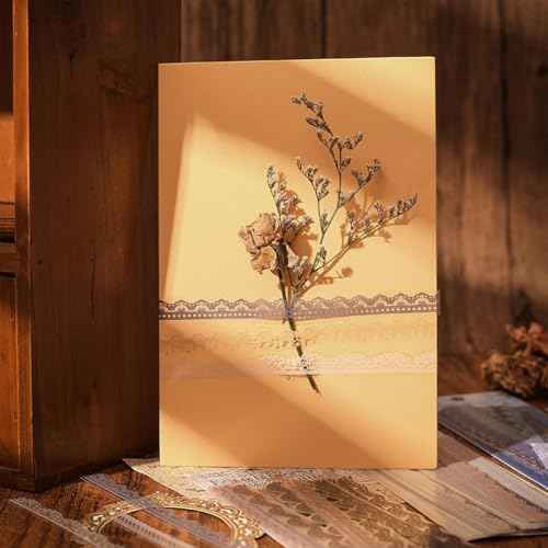 40 Pcs Transparent Lace PET Stickers for Scrapbooking Junk Journal Card Making Collage Diary Planner Notebook Letter Photo Album Craft Project Decoration, 5 Patterns (Brown)