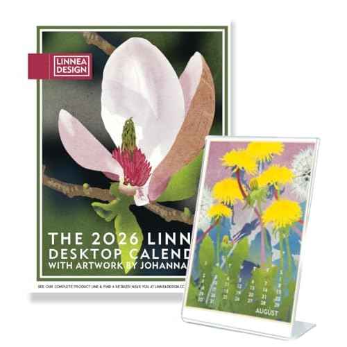Linnea Design 2026 Desktop Calendar and Frame Set 5 x 7" Artwork by Johanna Riley