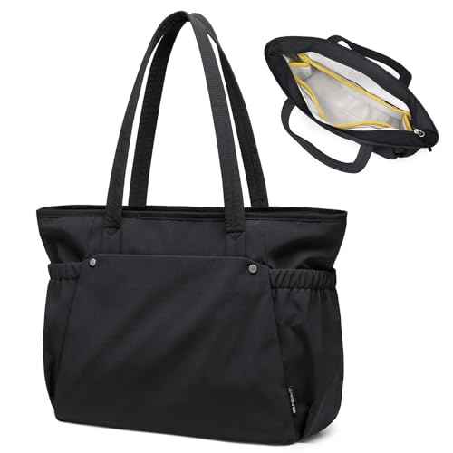 Tote Bag for Women, 14Inch Work Bags with Zipper Computer Laptop Handbag with Compartments for Travel, Daily