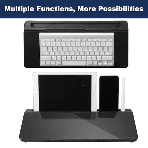 TSJ OFFICE Desktop Whiteboard Dry-Erase-Board - Computer Keyboard Stand White Board Surface Pad with Drawer, Desk Organizers with Accessories for Office, Home, School Supplies