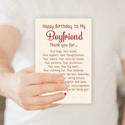 Happy Birthday Card & Gifts for Boyfriend,Funny Birthday Card for Boyfriend,Romantic Birthday Gifts for BF,Happy Bday Card