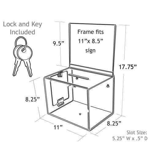 Azar Lottery Box, Clear, Extra Large