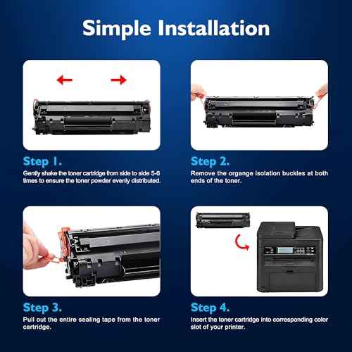 Compatible 137 Toner Cartridge Replacement for Canon 137 Black Toner Cartridge CRG137 for ImageCLASS D570 MF236n MF232w MF227dw MF242dw MF244dw MF247dw MF212w MF217w MF216n Printer (4 Pack)