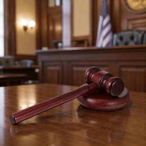 Wooden Judge Gavel and Sound Block Set - Handcrafted Legal Ceremony Tool
