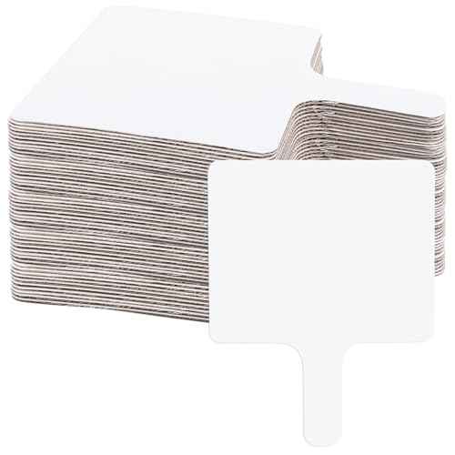 50 Pieces Dry Erase Answer Paddles, 8 x 10 Inch Handheld White Board, Double Sided Mini White Boards Dry Erase Signs uction Paddles