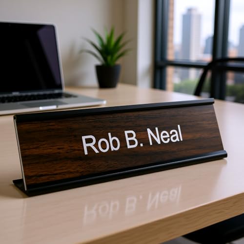 Custom Engraved Name Plate for Desk, Office Door & Wall - Durable Acrylic