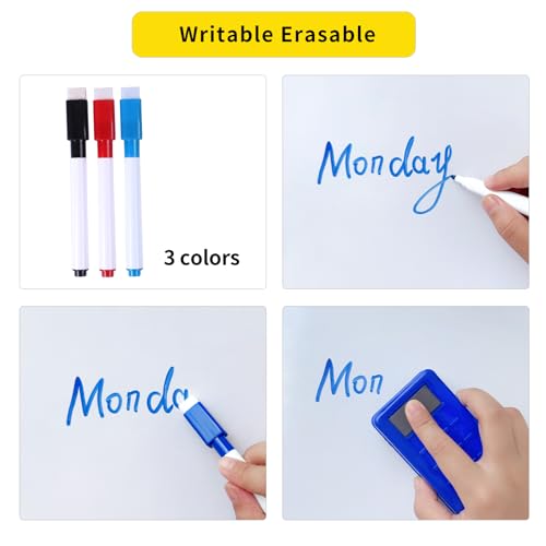 Magnetic Whiteboard Contact Paper 24" x 48" Peel and Stick Dry Erase White Board for Wall Self-Adhesive Decal Wallpaper Sticker for Office, Home, with Marker, Eraser and Magnet