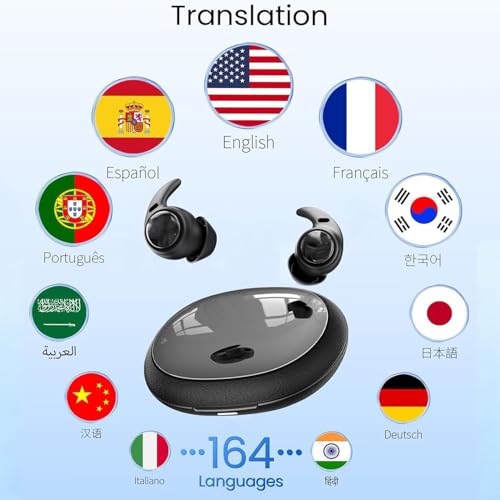 Yworlln Black NE76 Sleep Earbuds with Bluetooth 6.0 & Real-Time AI Translation