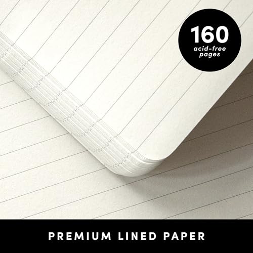 PAPERAGE Cherry Blossom & Fruit Spiral Notebook with 160 Pages - Hardcover Journal for Work & School, Medium 5.5 x 8 in, Thick 100 GSM Paper