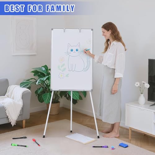 JOYUMY Magnetic Whiteboard with Stand - 36x24 Inch Portable Dry Erase Easel with Adjustable Height & Accessories