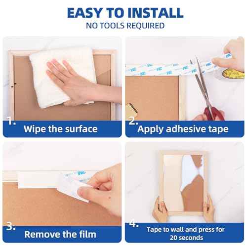 Double Sided Tape 1"¡¿16.5Ft, Mounting Tape Heavy Duty No Residue, Removeable PE Foam Tape Strips, Extra Strong Adhesive Tape Waterproof for Walls Home Office Decor Crafts Paint Picture Poster