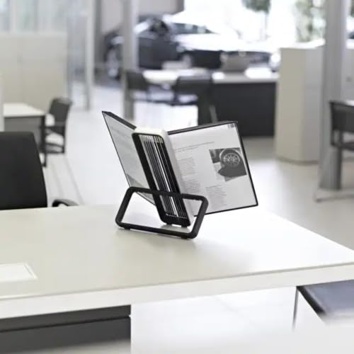 Djois Foldable Tarifold VEO Desktop Reference System - 10 Pockets, Black, Tabletop