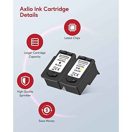 PG-210XL/CL-211XL Ink Cartridges Compatible Replacement for Canon 210 211, 210XL 211XL Ink Combo Pack Use to Canon MP495 MP280 MP490 MP480 MP270 MP240 MX420 MX410 MX350 (2 Pack)