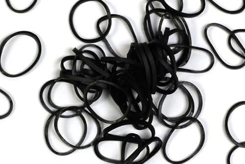Rainbow Loom Black Rubber Bands with 24 C-Clips – 600 Count