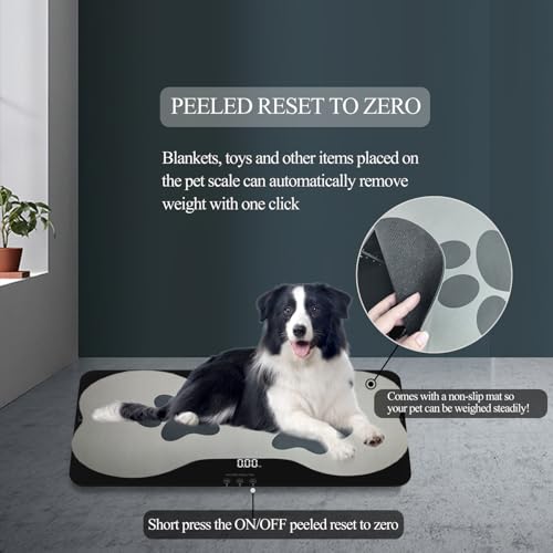 Black Digital Pet Scale for Small to Medium Dogs & Large Cats, 0.45-220lbs