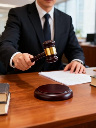 Classical Wooden Gavel and Sound Block Set for Lawyers Judges & Executives - IWENUAN